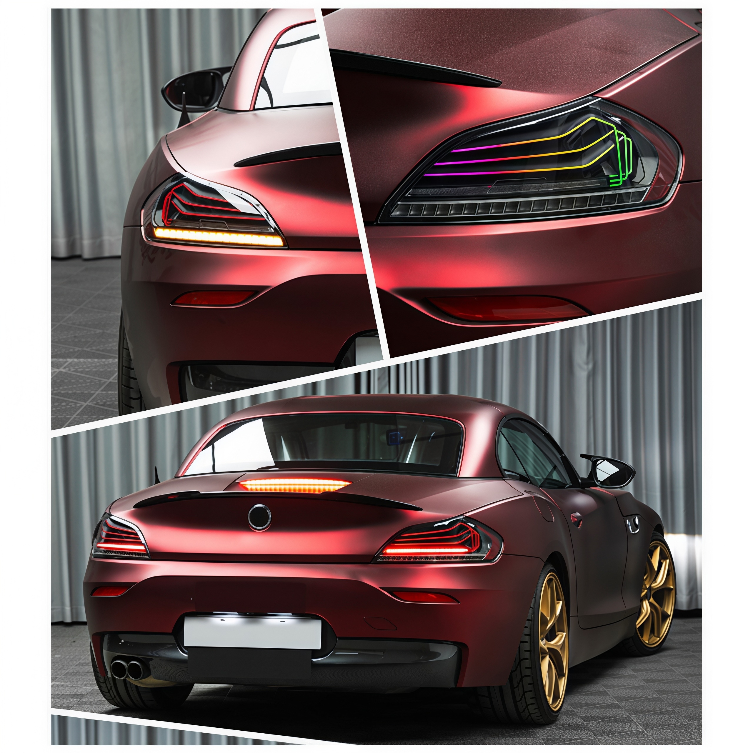 2009 2016 for Z4 E89 Rear Lamp Assembly with Floating RGB LED Lights 12V 4000 Lumens, photo 2