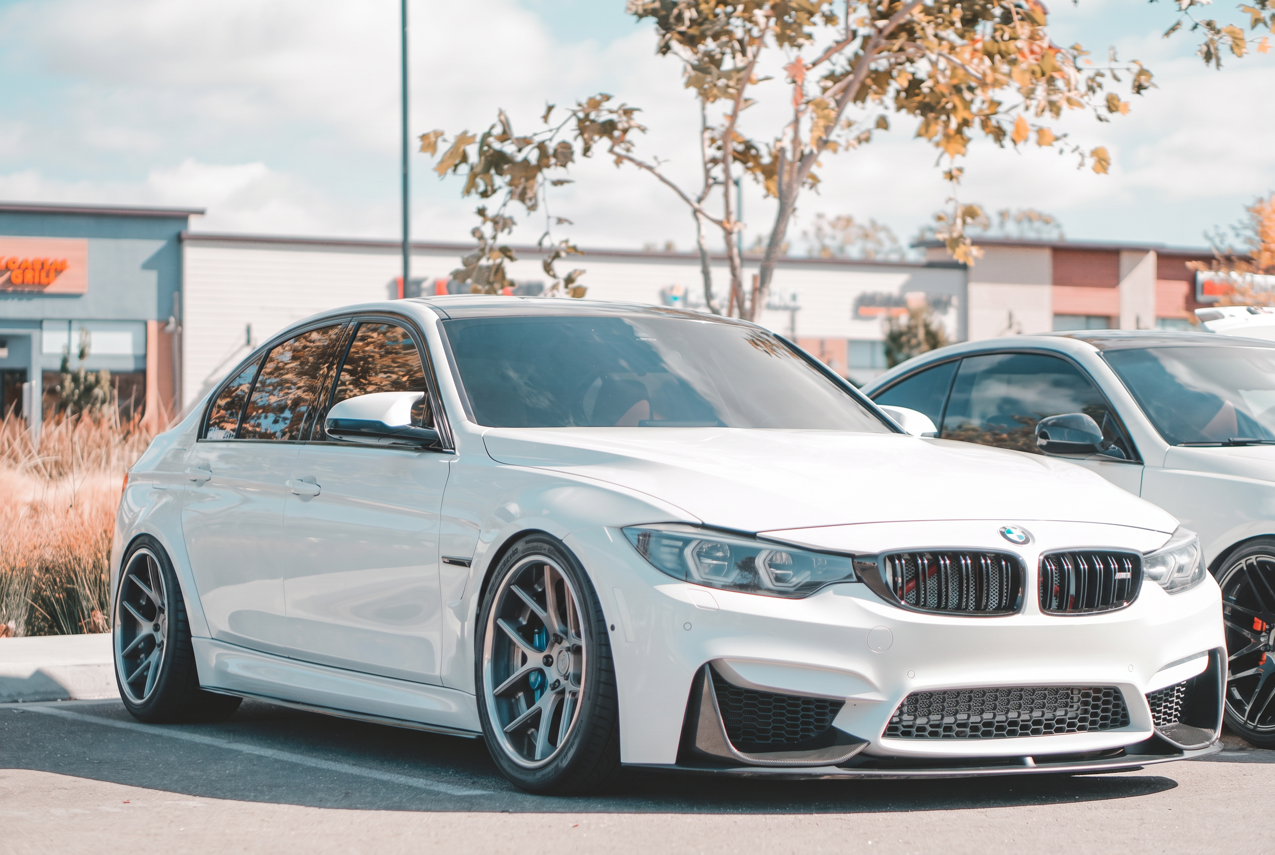 BMW 3 Series F30 fitted with carbon fibre parts
